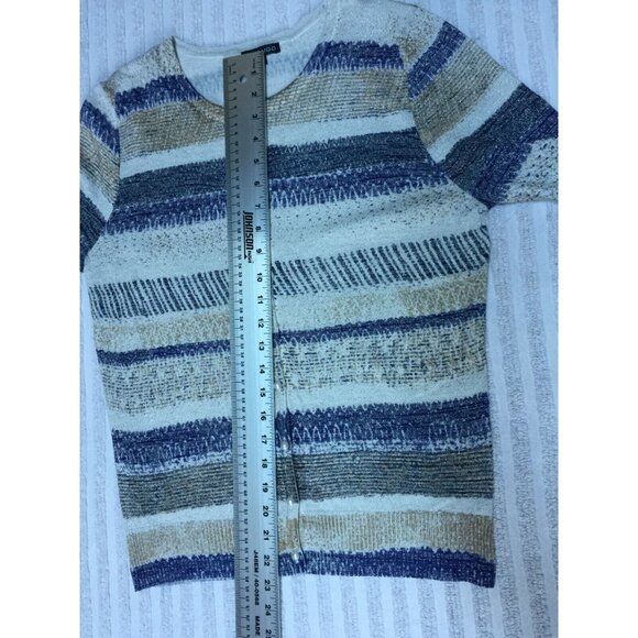 2-PC Leo & Ugo Metallic Short Sleeve Sweater Top Cardigan Set Twinset Size 3 - Picture 9 of 12